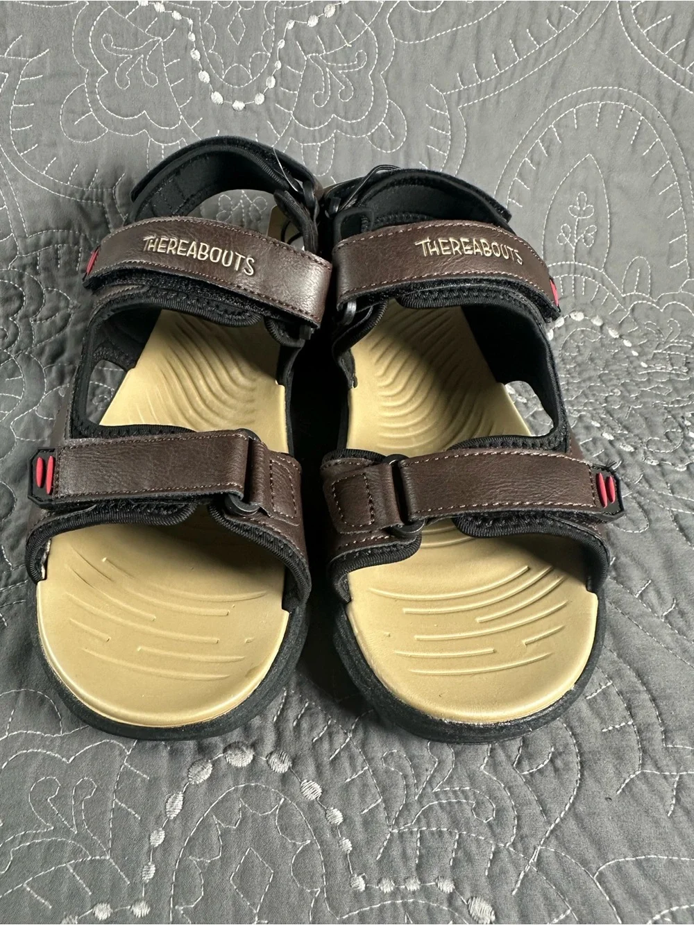 Thereabouts Big Boys Brown Gulf Strap Sandals NWT Size Big Boys 6